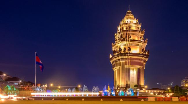 Le monument érigé pour l'Indépendance.